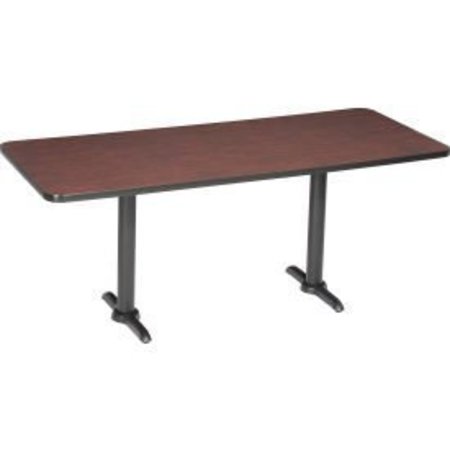 NATIONAL PUBLIC SEATING Interion Restaurant Table, 60Lx30W, Mahogany 695670MH